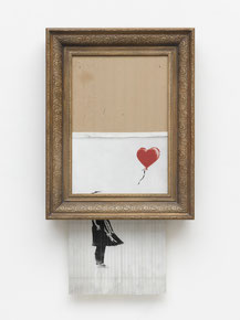 Banksy, Love is in the Bin, 2018.  Privatsammlung. Foto: Staatsgalerie Stuttgart, © Banksy 