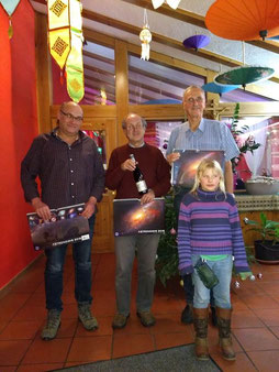 Die erstplatzierten Peter Frank, Richard Pragner und Hans-Werner Neumann mit Johanna Weinzetl (Foto: Andreas Leonhardt)