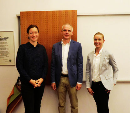 Maria Rammelmeier, Prof. Rudi Aunkofer, Isabelle Strohofer (v.l.), © Rainer Seitz, 2018