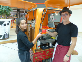 Das Faire Café Mobil des Eine Welt Ladens Neumarkt ist auch wieder während der Fairen Woche 2018 im Einsatz, Foto: Ralf Mützel